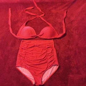 High waisted swim suit